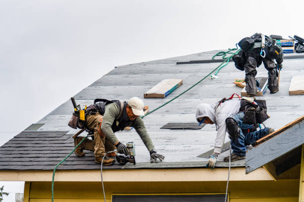 Professional Roof Installation technician working in Burton, OH